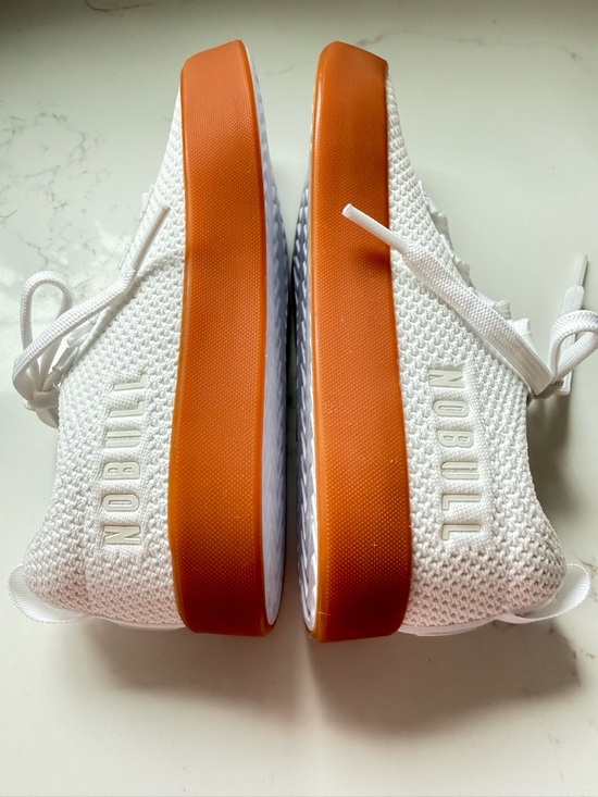 NOBULL Shoes - NOBULL Unisex Knit Sneakers White Gum Athletic Size Womans 8 Mens 6.5 Excellent